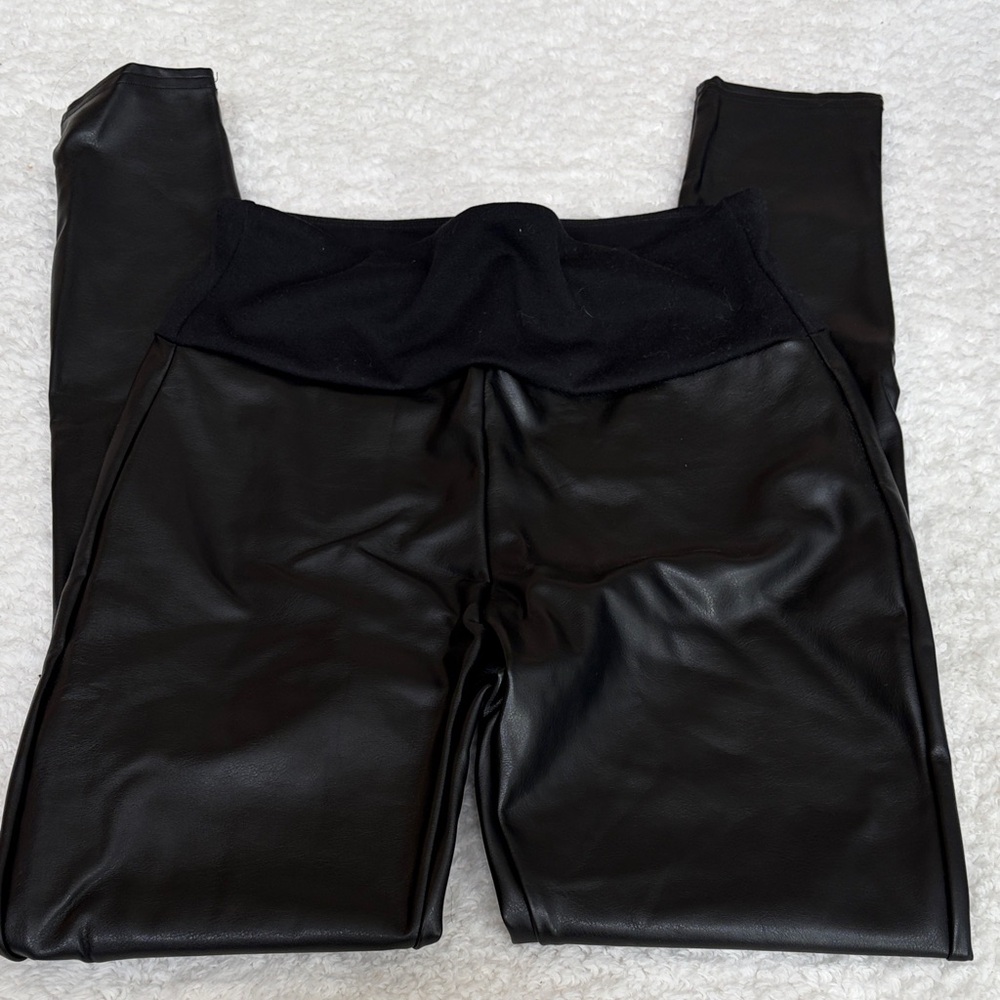 SPANX faux leather black Leggings